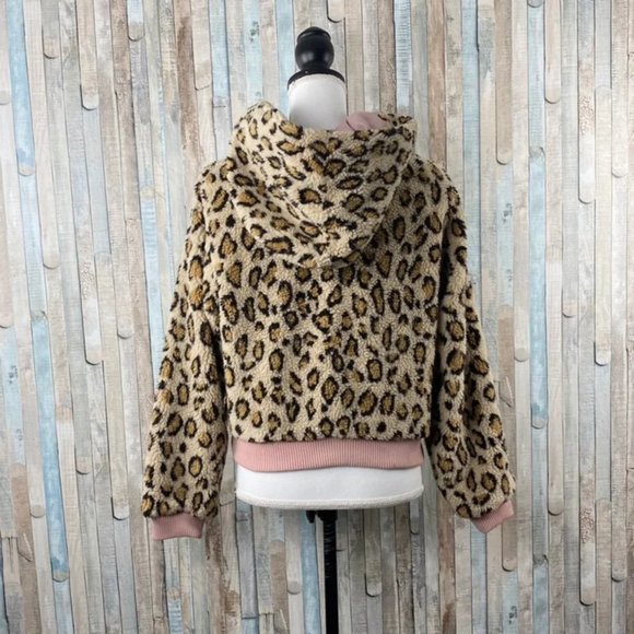 LPA Suzetta Jacket Hoodie Leopard Pink Contrast NWT Small Revolve - Picture 2 of 2